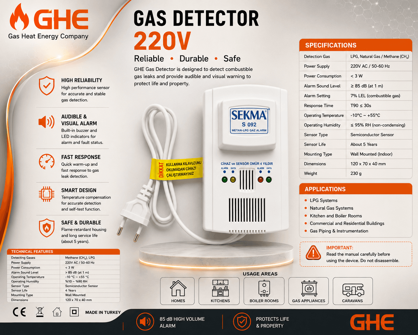 SEKMA Gas Leak Detector